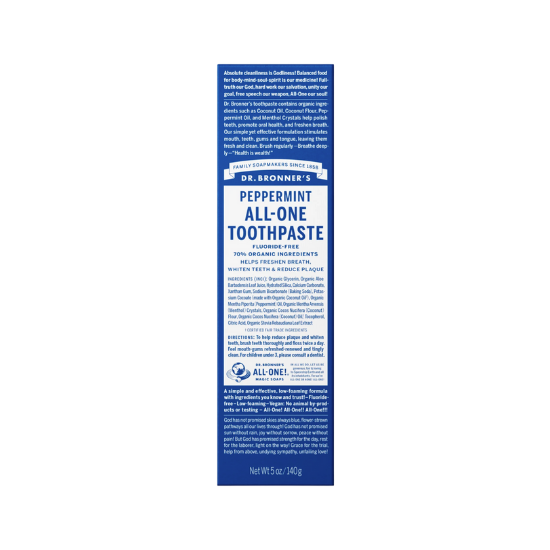 Dr. Bronner’s All-One Toothpaste | Fluoride Free