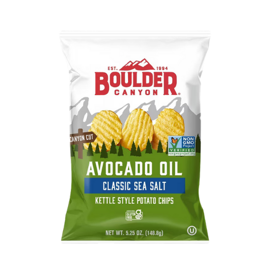 Boulder Canyon Avocado Oil Kettle Style Potato Chips Classic Sea Salt