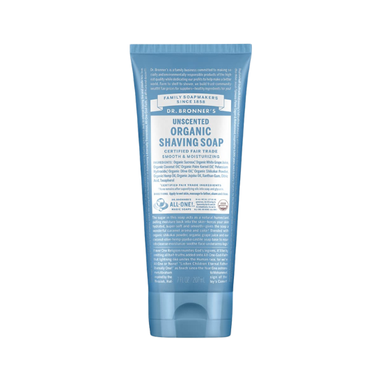 Dr. Bronner's Organic Shaving Soap | Unscented, 7 Ounce