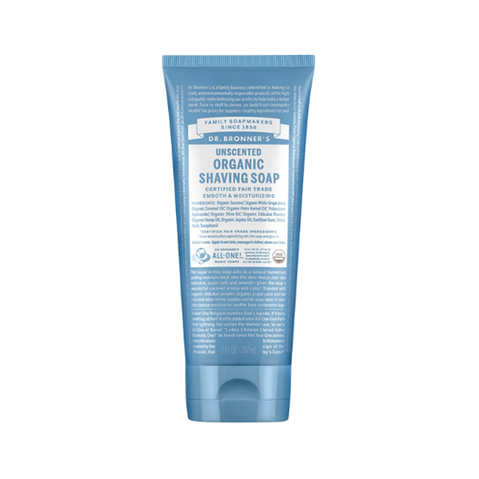 Dr. Bronner's Organic Shaving Soap | Unscented, 7 Ounce